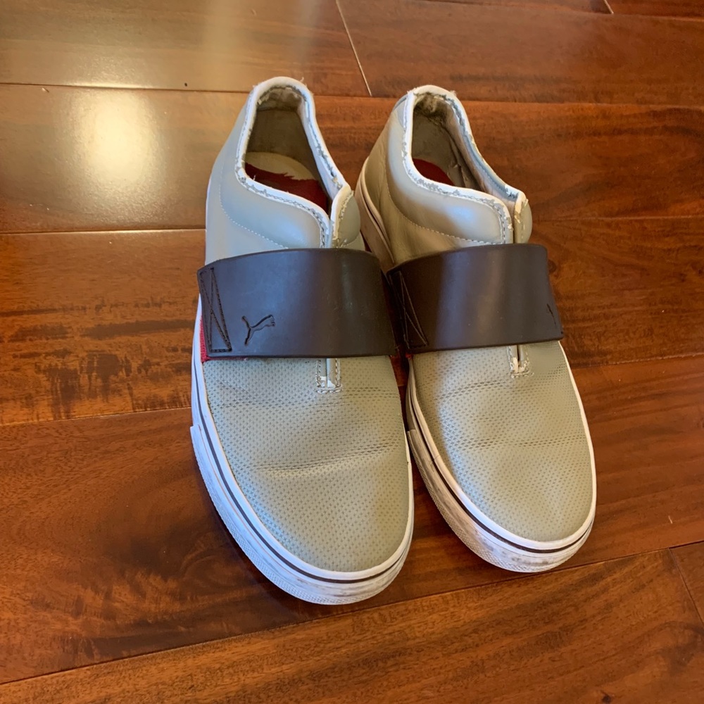 Puma leather slip-on shoes